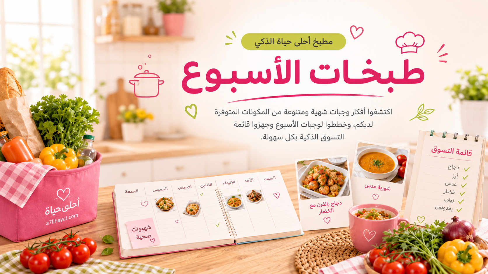 قائمة التسوق لطبخات الأسبوع